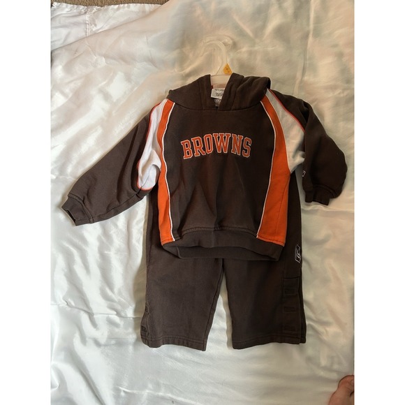 NFL Reebok Cleveland Browns Toddler Hoodie and Pants Set Brown Orange 3T - Picture 16 of 16